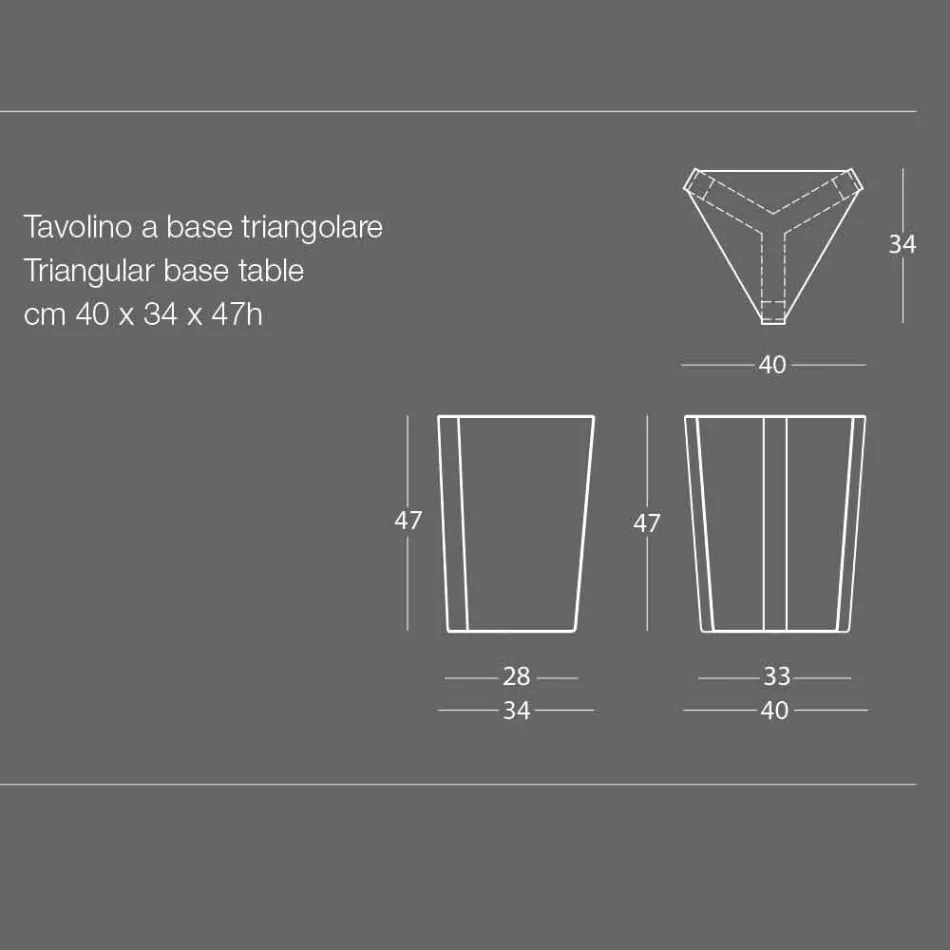 Mesa de centro en metal coloreado de diseño italiano moderno - Yasmine Viadurini