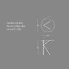 Mesa de centro redonda de metal, diseño en varios colores y 2 tamaños - Olesya Viadurini