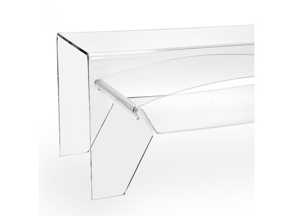 Mesa de centro en plexiglás transparente o con bandeja ahumada - Parini Viadurini