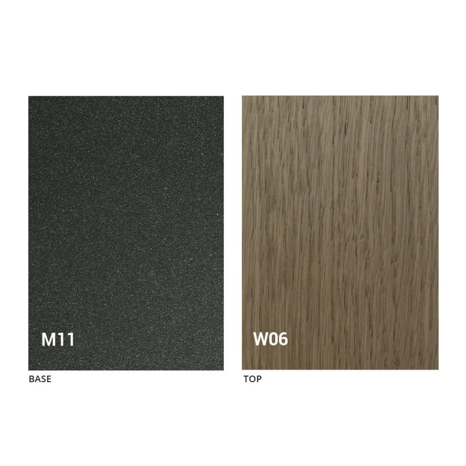 Mesa de centro moderna transformadora en madera y metal Made in Italy - Fabio Viadurini