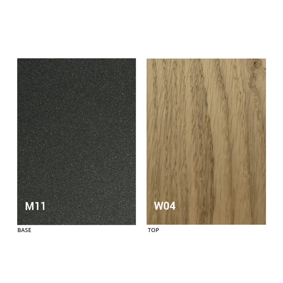 Mesa de centro moderna transformadora en madera y metal Made in Italy - Fabio Viadurini