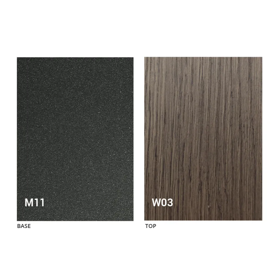 Mesa de centro moderna transformadora en madera y metal Made in Italy - Fabio Viadurini