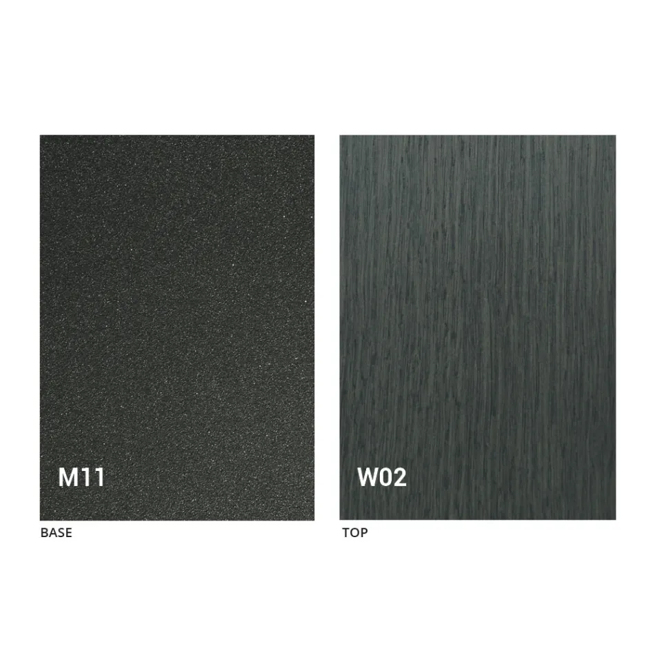 Mesa de centro moderna transformadora en madera y metal Made in Italy - Fabio Viadurini