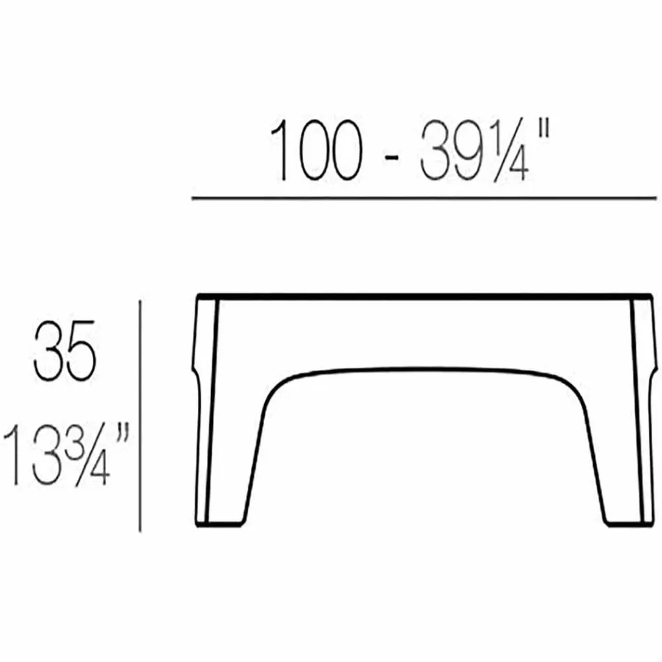 Mesita de exterior de polipropileno Solid by Vondom. Viadurini