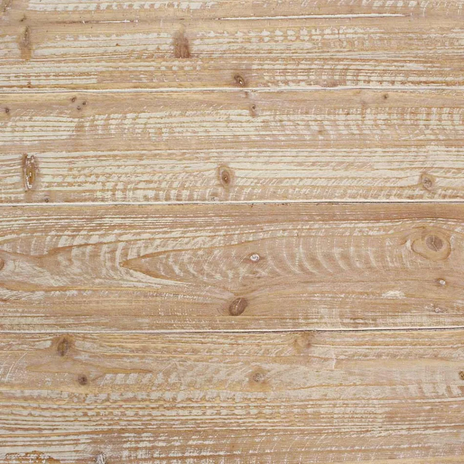 Mesa de centro para salón en madera de abeto y acero - Ilenia Viadurini