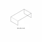 Mesita rectangular de vidrio extraligero Made in Italy - Nodino Viadurini