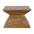 Mesa de centro piramidal de madera de sheesham de Homemotion - Torrice Viadurini