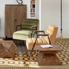 Mesa de centro piramidal de madera de sheesham de Homemotion - Torrice Viadurini