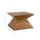 Mesa de centro piramidal de madera de sheesham de Homemotion - Torrice Viadurini