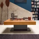 Mesa de centro transformable con tapa efecto mortero Made in Italy - Romántica Viadurini