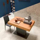 Mesa de centro transformable con tapa efecto mortero Made in Italy - Romántica Viadurini