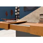 Mesa de centro transformable con tapa efecto mortero Made in Italy - Romántica Viadurini