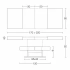 Mesa de centro transformable con tapa efecto mortero Made in Italy - Romántica Viadurini