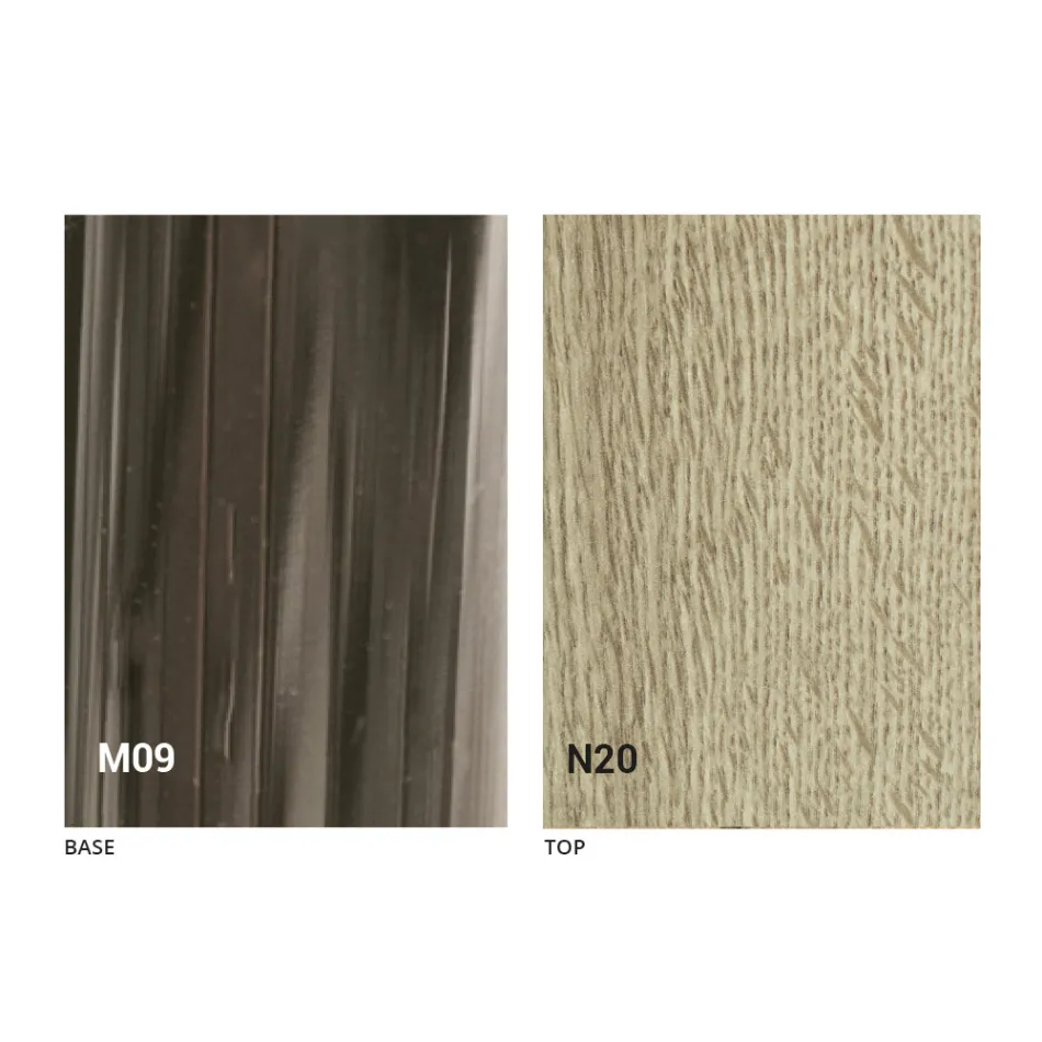 Mesa de centro moderna transformadora en madera y metal Made in Italy - Gabri Viadurini