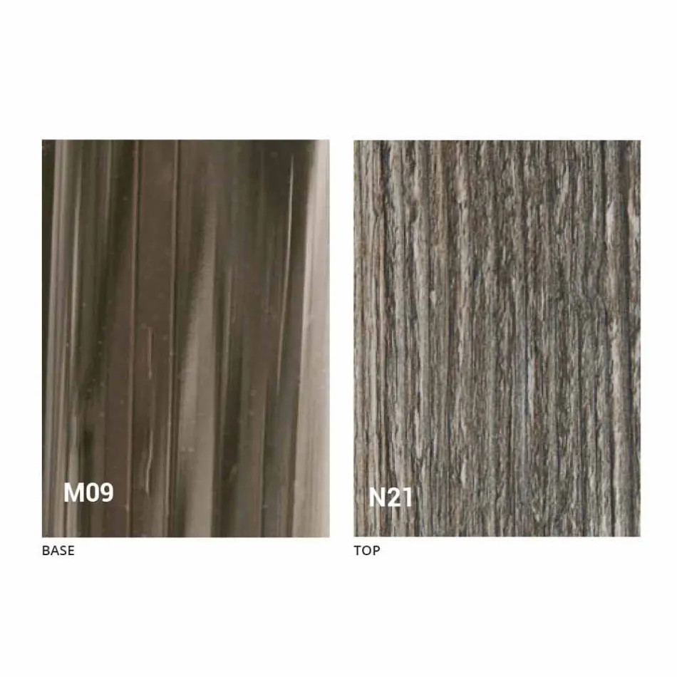 Mesa de centro moderna transformable en madera y metal Made in Italy - Gabri Viadurini