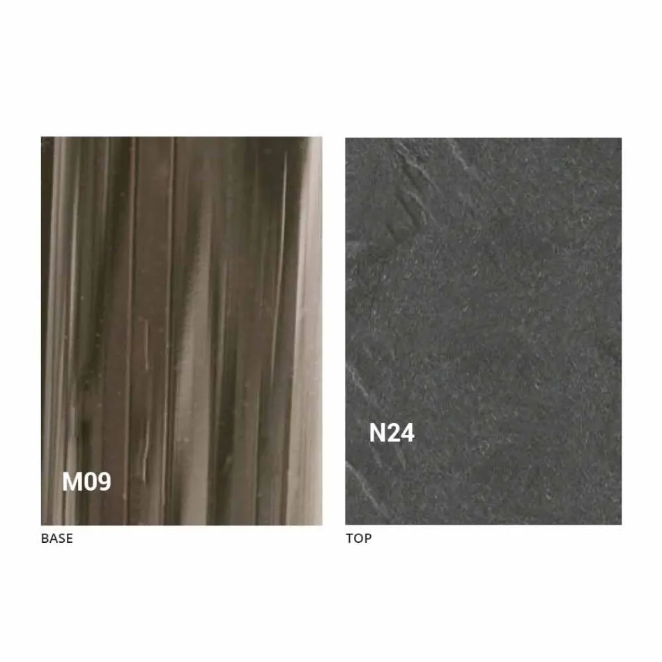 Mesa de centro moderna transformable en madera y metal Made in Italy - Gabri Viadurini