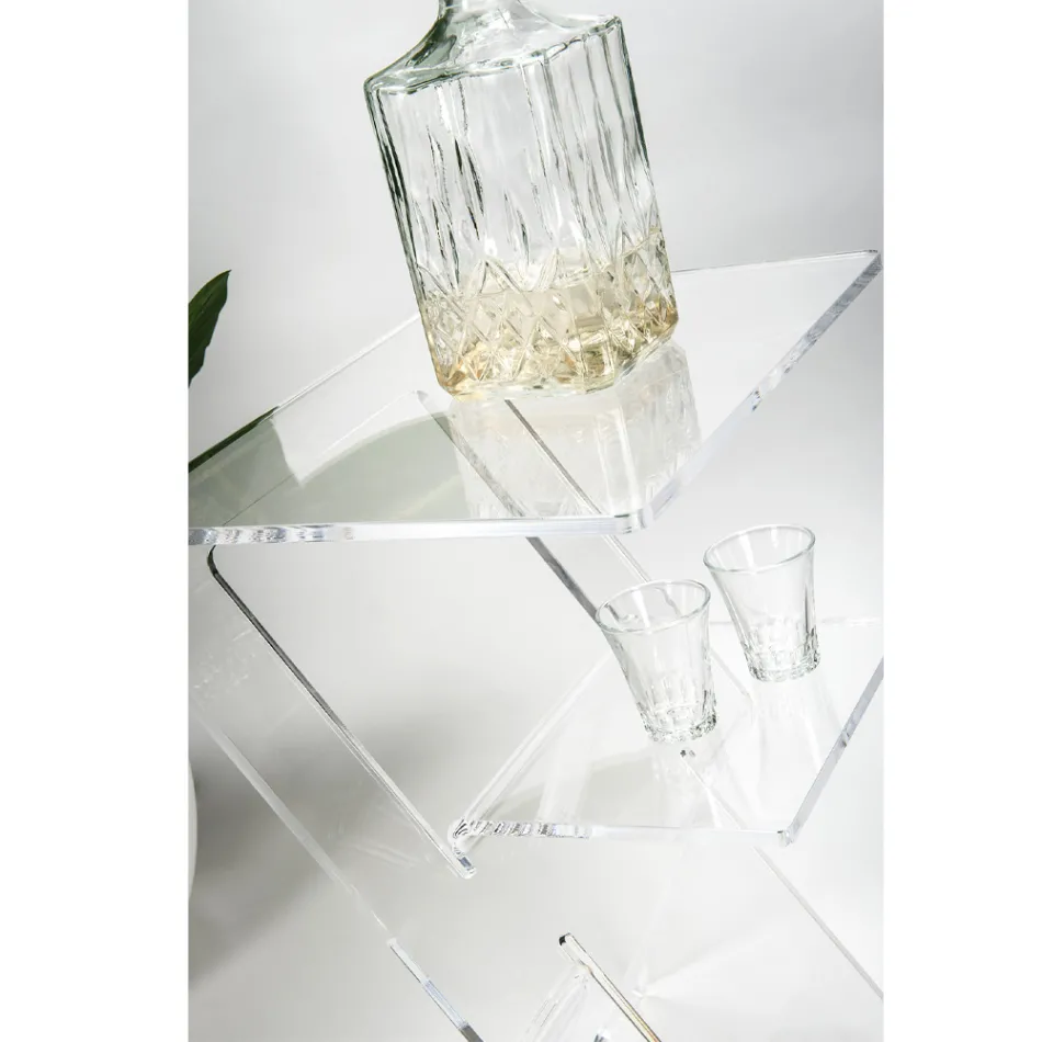 Mesa Sofá en Plexiglás Transparente Interior o Exterior - Platano Viadurini