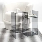 Mesa de sofá en plexiglás transparente o ahumado Made in Italy - Janne Viadurini