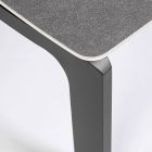 Mesa de centro de exterior con tapa de cerámica y base de aluminio, Homemotion - Rivas Viadurini