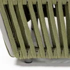 Mesa de centro para exteriores en aluminio y tela tejida - Eugene Viadurini