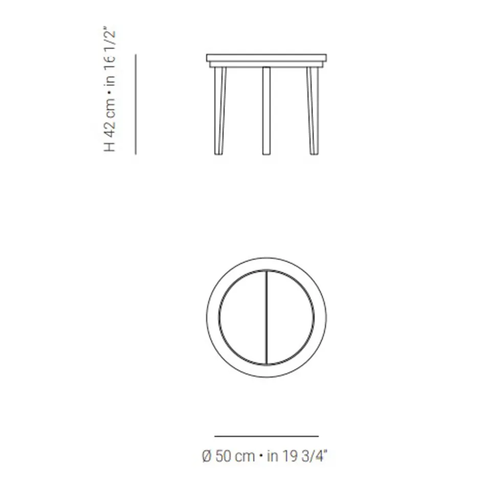Mesa de centro de madera de teca para exterior fabricada en Italia - Briga Viadurini