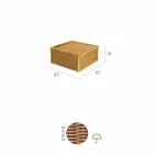 Tabla para el aire libre hecha de trenzado de polietileno mano Matt Viadurini