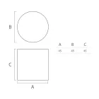 Mesa de centro brillante para exteriores en polietileno blanco Made in Italy - Derti Viadurini