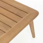 Mesa al aire libre moderna de madera de teca de Homemotion - Luanaedmea Viadurini