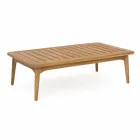 Mesa al aire libre moderna de madera de teca de Homemotion - Luanaedmea Viadurini