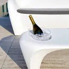 Mesa de centro para exterior o interior con espumantiera, diseño de 2 piezas - Lily by Myyour Viadurini