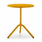 Mesa redonda de metal y chapa para exteriores Made in Italy - Alberic Viadurini