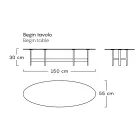Mesita Exterior Estructura Acero Made in Italy - Begin by Myyour Viadurini