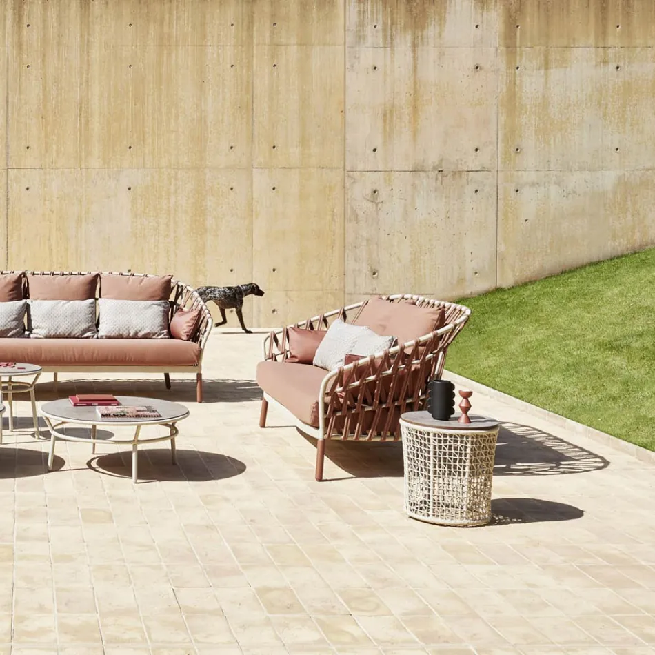 Base de mesa de centro de jardín en aluminio Made in Italy - Emma by Varaschin Viadurini