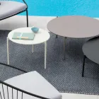 Mesa de centro de jardín en acero de varios tamaños Made in Italy - Sansa Viadurini