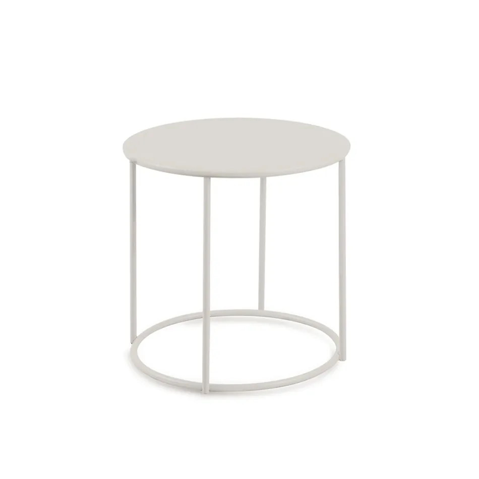 Mesa de centro de jardín en acero galvanizado de varios tamaños Made in Italy - Brienne Viadurini