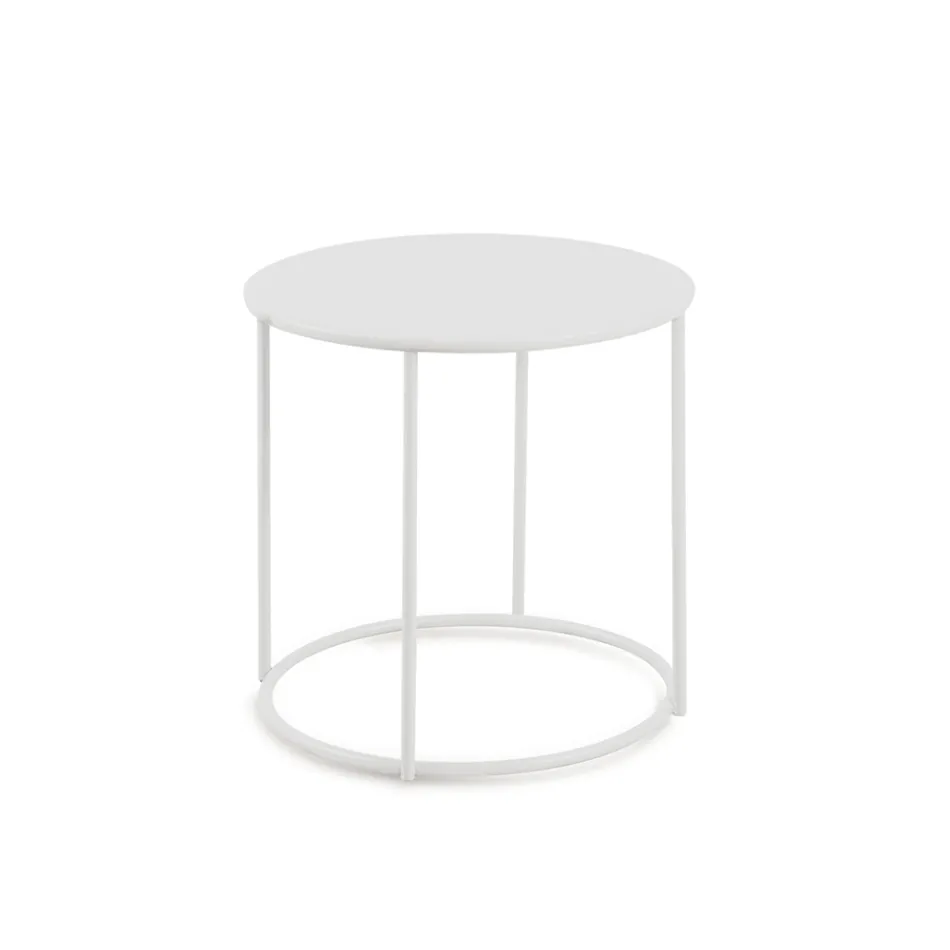 Mesa de centro de jardín en acero galvanizado de varios tamaños Made in Italy - Brienne Viadurini