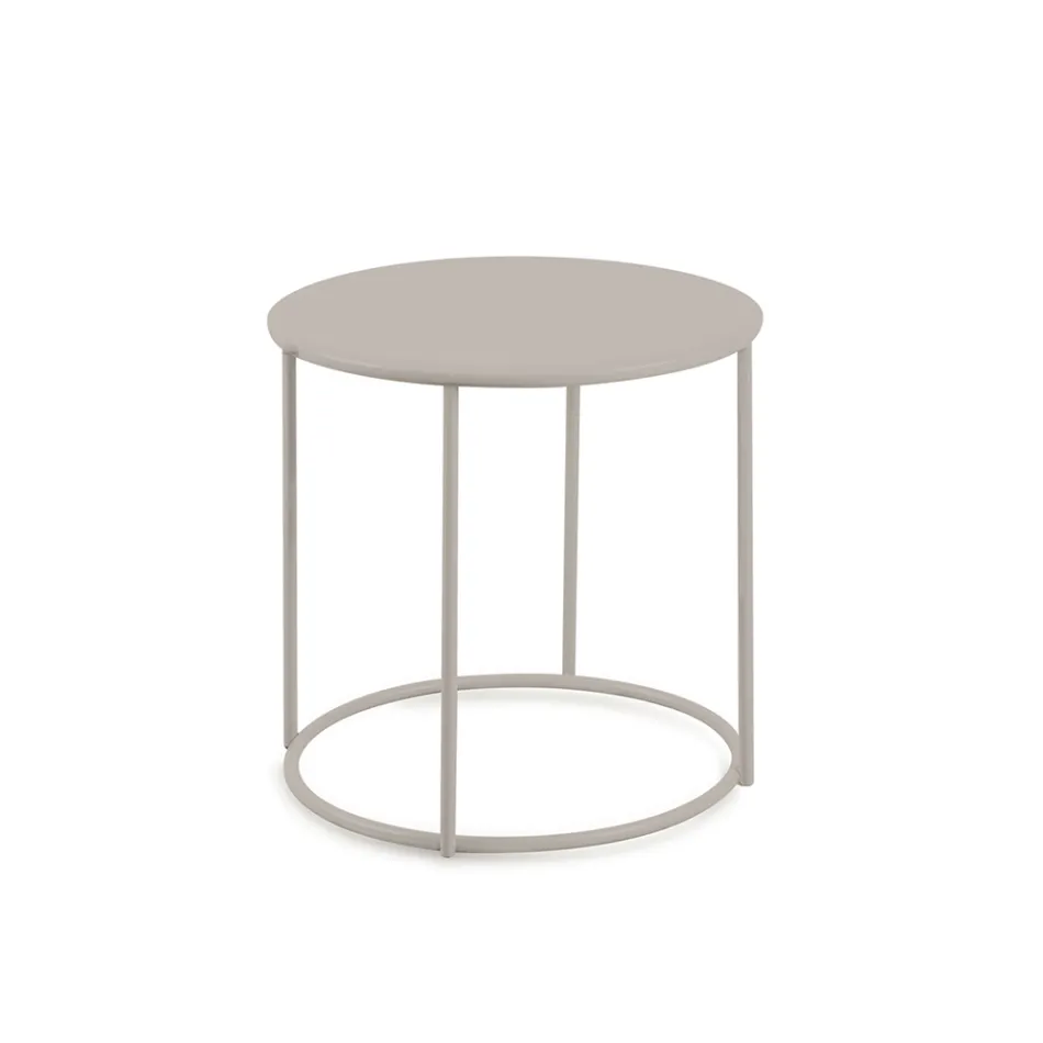 Mesa de centro de jardín en acero galvanizado de varios tamaños Made in Italy - Brienne Viadurini