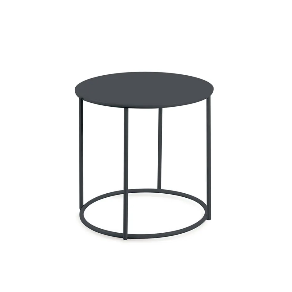 Mesa de centro de jardín en acero galvanizado de varios tamaños Made in Italy - Brienne Viadurini