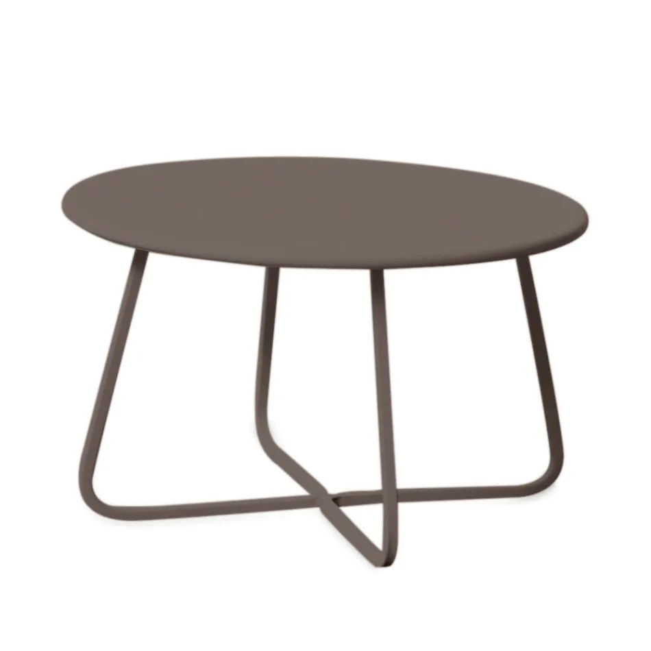 Mesa de centro de jardín en acero galvanizado Made in Italy - Brienne Viadurini