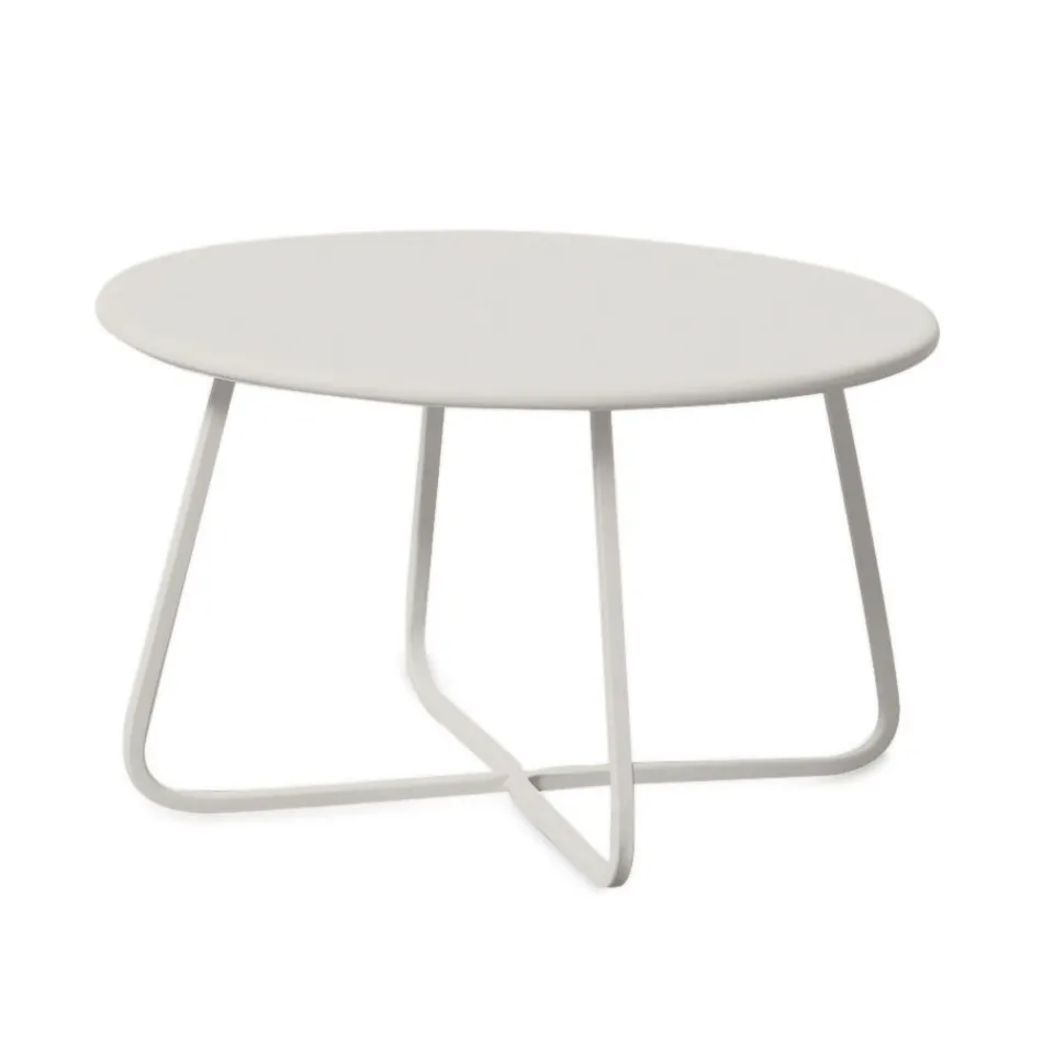 Mesa de centro de jardín en acero galvanizado Made in Italy - Brienne Viadurini