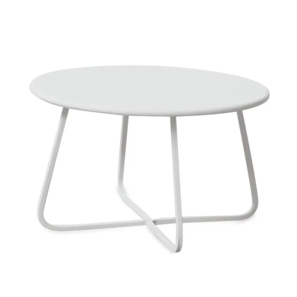 Mesa de centro de jardín en acero galvanizado Made in Italy - Brienne Viadurini