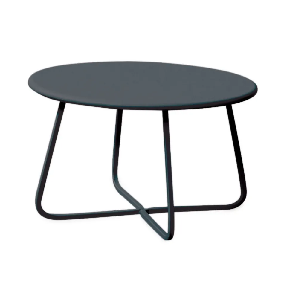 Mesa de centro de jardín en acero galvanizado Made in Italy - Brienne Viadurini