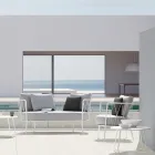 Mesa de centro de jardín en acero galvanizado Made in Italy - Brienne Viadurini