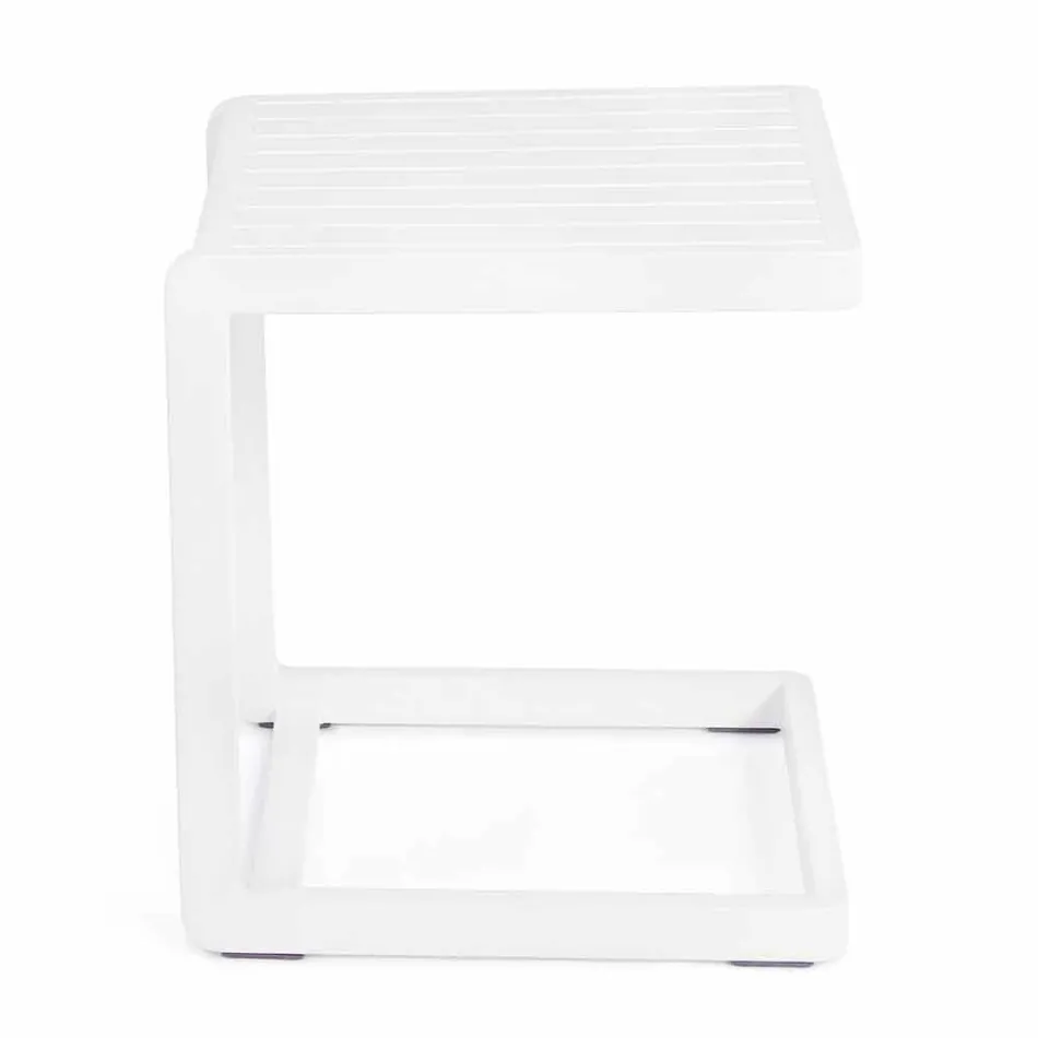 Homemotion Mesa de centro de jardín de aluminio pintado, 2 piezas - Rodric Viadurini