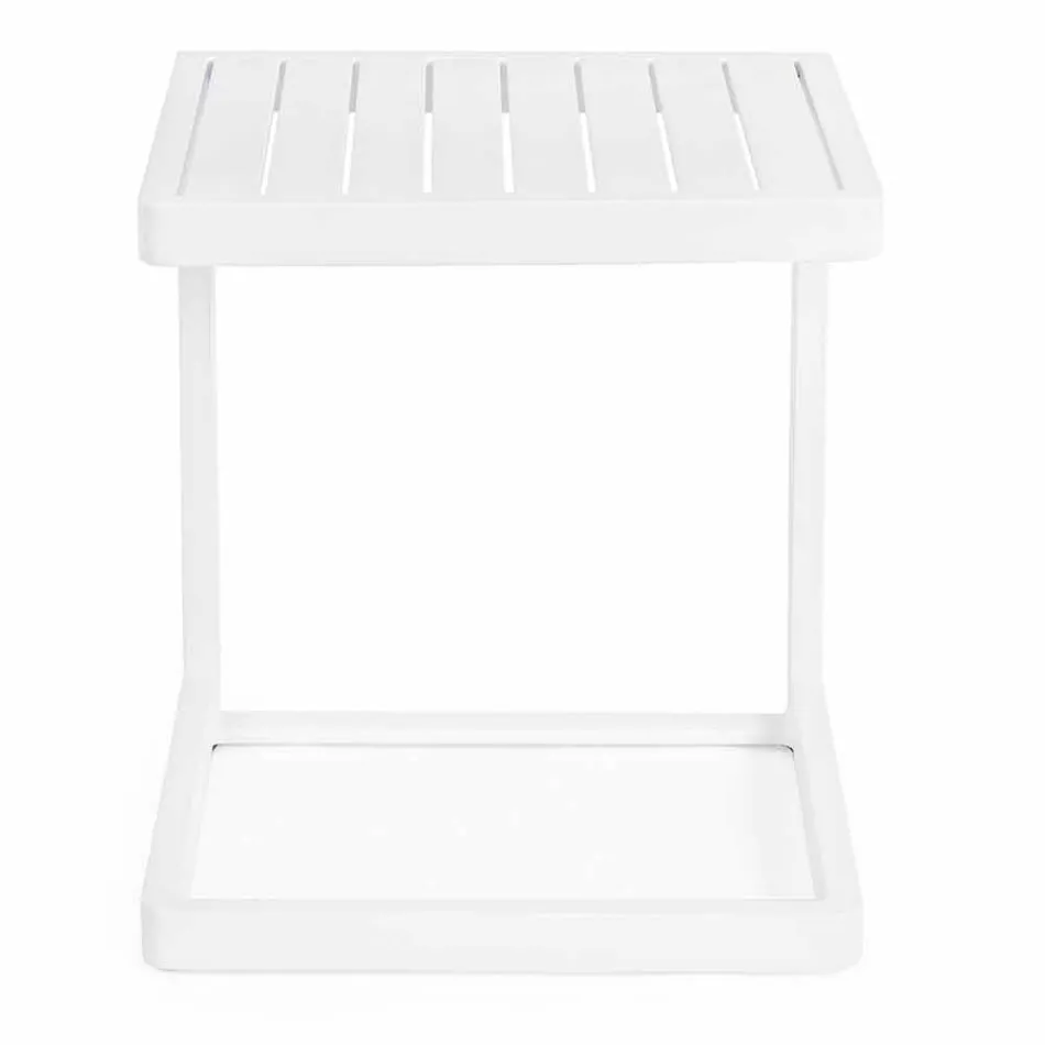 Homemotion Mesa de centro de jardín de aluminio pintado, 2 piezas - Rodric Viadurini