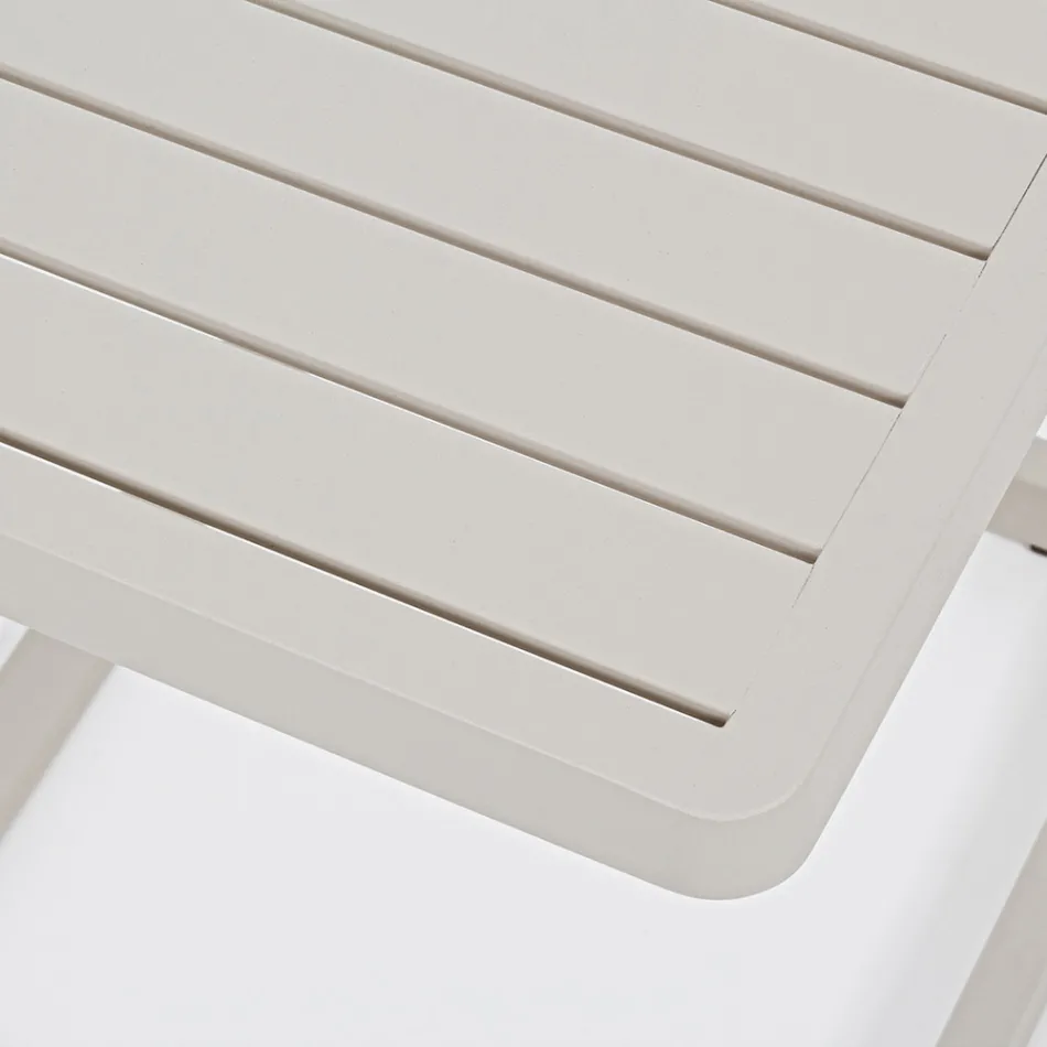 Mesa de centro de jardín de aluminio pintado, Homemotion, 2 piezas - Rodric Viadurini