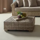Mesa de centro de jardín en fibra natural de Kubù - Isildur Viadurini