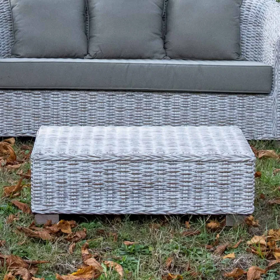 Mesa de centro de jardín en fibra natural de Kubù - Isildur Viadurini