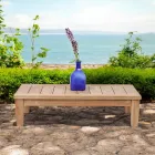 Mesa de centro de jardín en madera de teca natural - Artes Viadurini