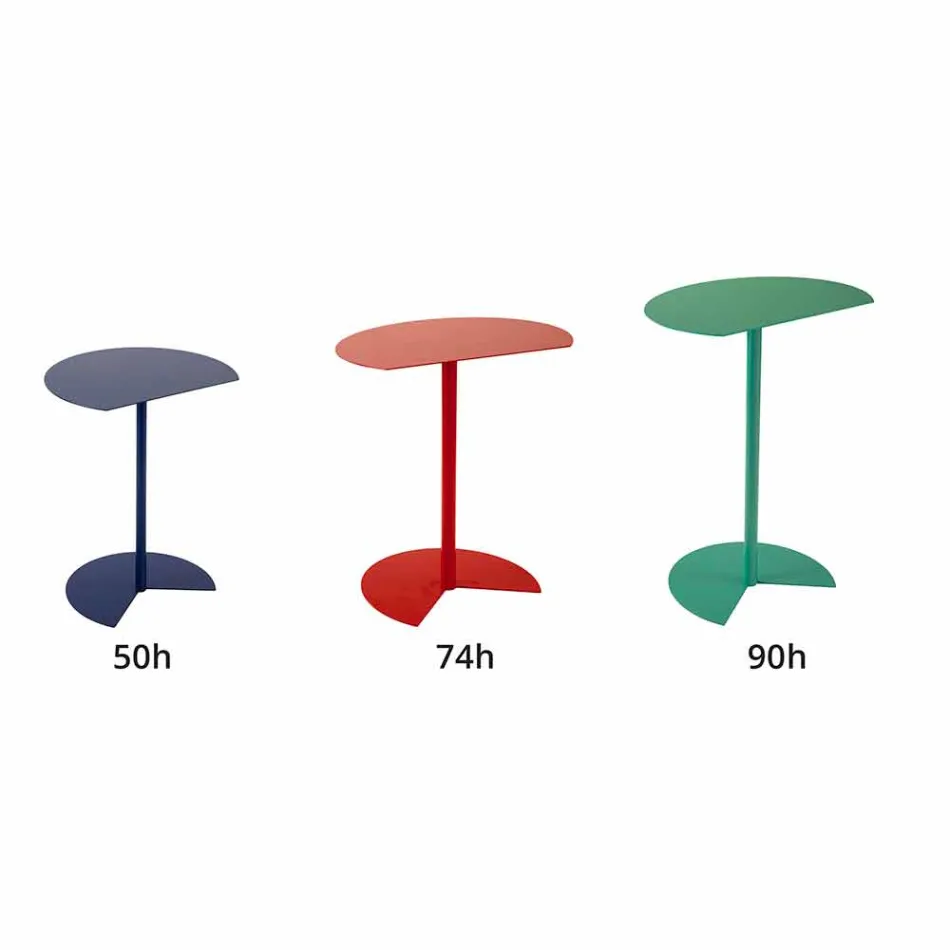 Mesa de centro de jardín de metal de colores de diseño moderno en 3 tamaños - Cettina Viadurini